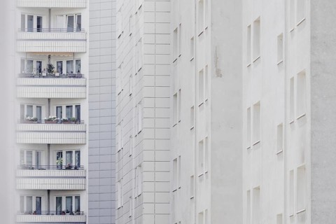 Prefabricated building in Marzahn, photographed in Berlin, 07/08/2024