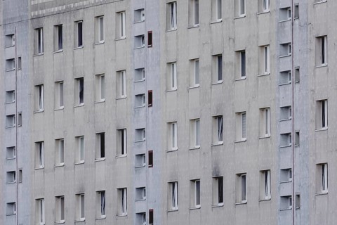 Prefabricated building in Marzahn, photographed in Berlin, 07/08/2024