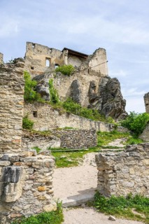 Dürnstein castle ruins in spring, Austria, Europe