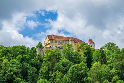 View on Castle Neuburg am Inn, Austria, Europe