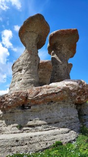 Babele (grandmothers) rock formations, Bucegi National Park, Southern Carpathians, Romania, Europe