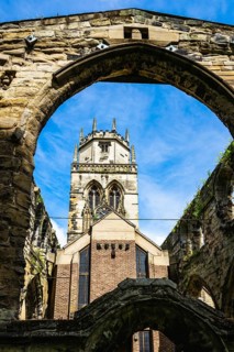 All Saints Church in Pontefract, Ruins, West Yorkshire, England, United Kingdom, Europe