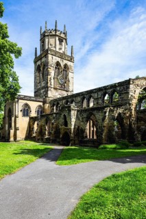 All Saints Church in Pontefract, Ruins, West Yorkshire, England, United Kingdom, Europe