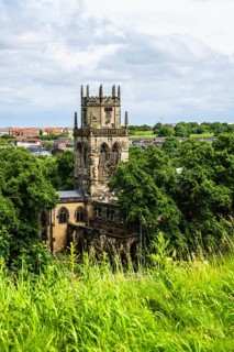 All Saints Church in Pontefract, Ruins, West Yorkshire, England, United Kingdom, Europe