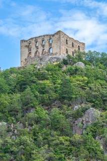 Brahehus castle ruins at Gränna, 180 meters above Lake Vättern, built by Per Brahe in 1637 and