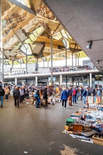 Flea market Mercat dels Encants in Barcelona, Spain, Europe