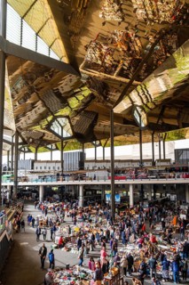 Flea market Mercat dels Encants in Barcelona, Spain, Europe