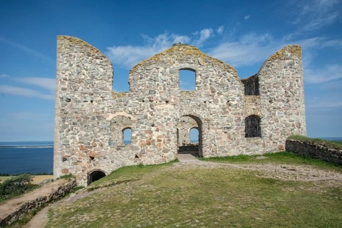 Brahehus castle ruins at Gränna, built by Per Brahe in 1637 and burnt down in 1708, Jönköping
