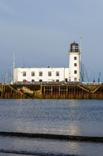 Scarborough Lighthouse and Harbour, Vincent Pier, Scarborough, North Yorkshire, England, United