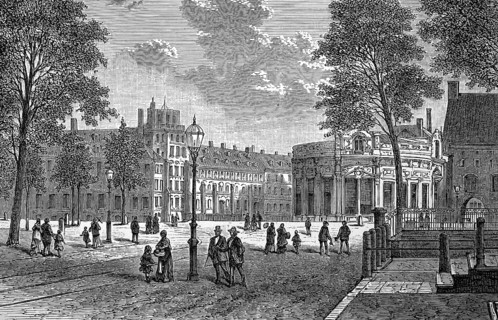Place Royal in The Hague, The Hague, Netherlands, Holland, in 1878, Historical, digital