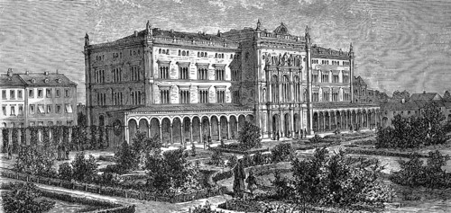 The University in Königsberg, Kaliningrad, Russia, in 1880, Historical, digital reproduction of an