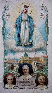 Picture of a saint for the 50th anniversary of the solemn declaration of the dogma of the