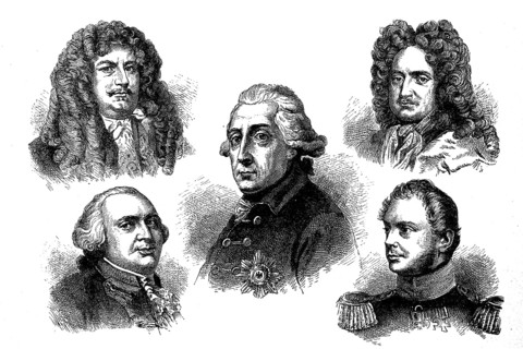 Elector Frederick William (1620-1688), King Frederick William II (1744-1797), King Frederick II