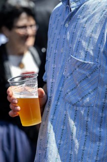 Man with beer cup
