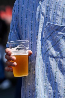 Man with beer cup