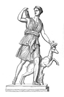 Artemis, in Greek mythology the goddess of the hunt, the forest, birth and the moon as well as the
