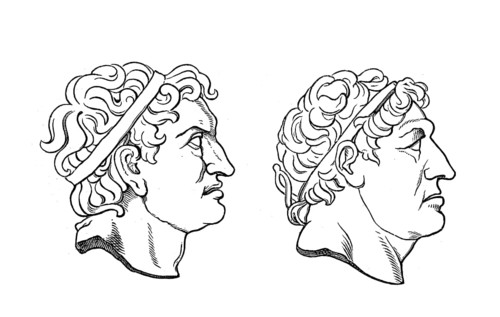 Attalus I, 269 BC - 197 BC and Attalus II Philadelphus, 220 BC - 138 BC, Kings of Pergamon,