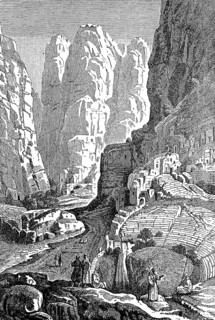 Ruins of Petra in Jordan in 1890 / Ruins of Petra in Jordan in 1890, Historical, digital