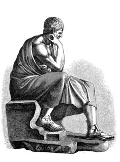 Aristotle, 384 BC, 322 BC, a Greek polymath, Historical, digital reproduction of an original from