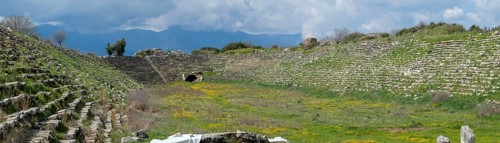 Large stadium of the ancient city of Aphrodisias, today's city of Geyre, Karacasu, Aydin, Western