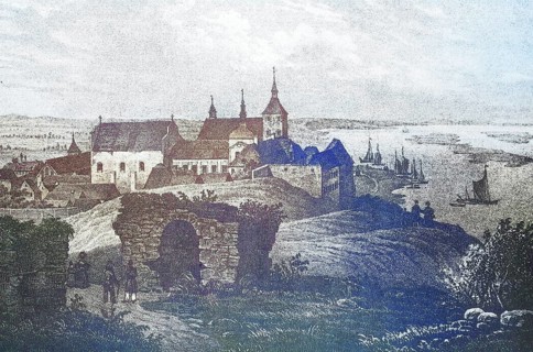 Historical view, 19th century, of the town of Graudenz, formerly Prussia, Germany, today Grudziadz,