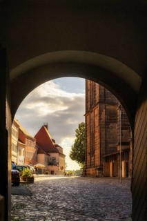 Domplatz View to the castle cellar, Meissen, Meissen, Saxony, Germany, Europe