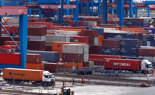 Hamburg, 19 June 2009, Container Terminal Altenwerder, Hamburger Hafen und Logistik AG, HHLA,