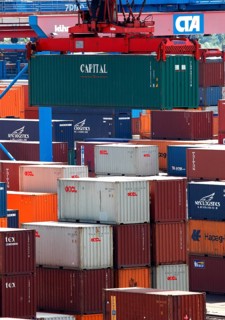 Hamburg, 19 June 2009, Container Terminal Altenwerder, Hamburger Hafen und Logistik AG, HHLA,