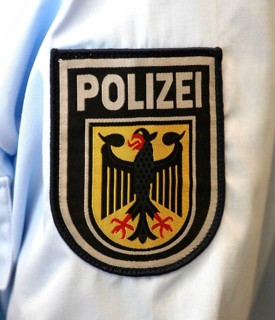 Potsdam, 12.06.2009, Logo of the Federal Police on a uniform, Potsdam, Germany, Europe