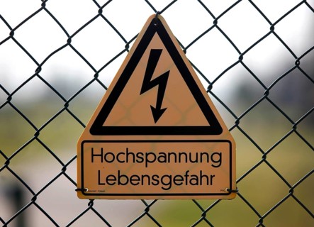 Lippendorf, 23.10.10, high voltage, danger to life, Lippendorf, Germany, Europe