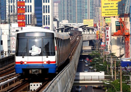 Bangkok, Thailand, 13.01.2010, Skytrain, Bangkok Mass Transit System, BTS, Bangkok, Thailand, Asia