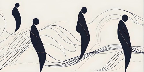 Minimalist illustration depicting visual language for harmony, AI generated
