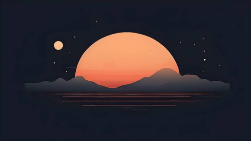 Minimalist illustration depicting visual language for harmony, AI generated