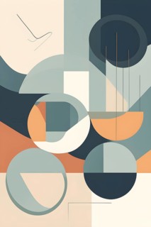 Minimalist illustration depicting visual language for harmony, AI generated