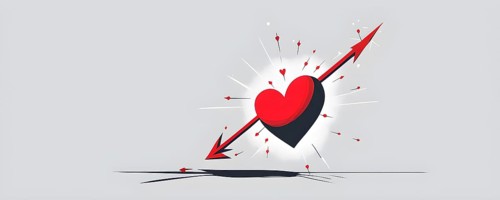 Abstract minimalist love themed wallpaper illustration, AI generated