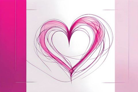 Abstract minimalist love themed wallpaper illustration, AI generated