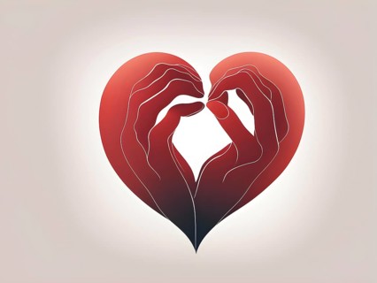 Abstract minimalist love themed wallpaper illustration, AI generated