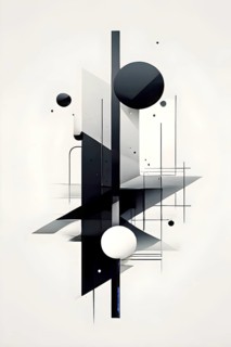 Minimalist wallpaper illustration depicting visual language for innovation, AI generated
