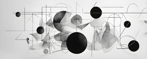 Minimalist wallpaper illustration depicting visual language for innovation, AI generated
