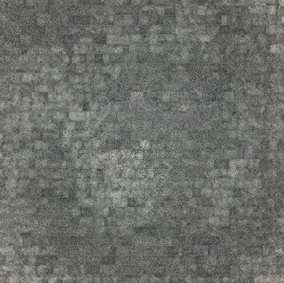 An abstract gray mosaic pattern consisting of numerous small square tiles creating a textured