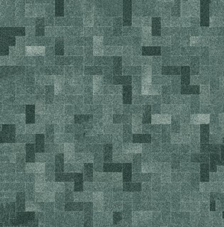Geometric pattern of green and dark green squares forming an abstract mosaic texture