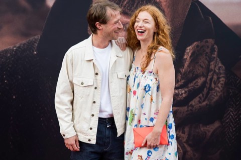 Max Montgomery and Marleen Lohse at the premiere of Horizon in Berlin's Zoo Palast on 04/08/2024