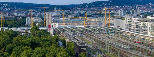 Track apron at the main railway station. Once the Stuttgart 21 project is completed, the new