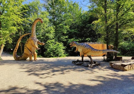 Devil's Gorge Dinosaur Park, Irrel, Southern Eifel, Eifel, Rhineland-Palatinate, Germany, Europe