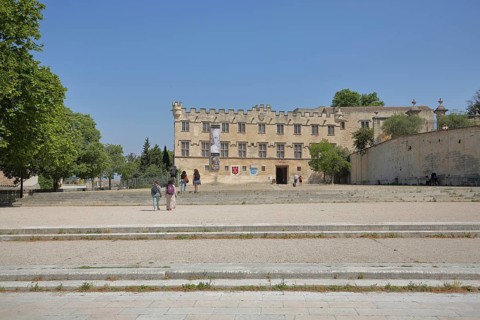 Musée du Petit Palais, Museum, Stairs, People, Place du Palais, Avignon, Vaucluse, Provence,