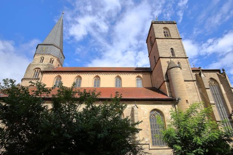 Late Romanesque St Mary Magdalene Church, Münnerstadt, Rhön, Lower Franconia, Franconia, Bavaria,