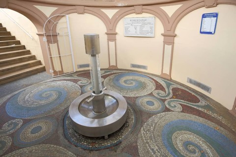 Roman spring with floor mosaic, arts and crafts, mineral spring, healing spring, inscription, Bad