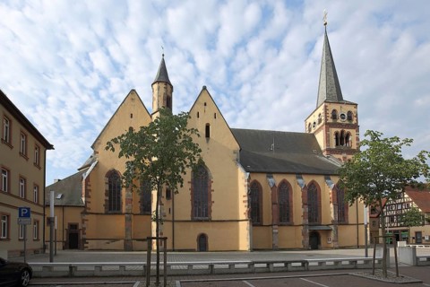 Late Romanesque St Andrew's Church, Karlstadt, Lower Franconia, Franconia, Bavaria, Germany, Europe