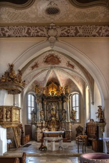 Chancel of the parish church Mariae Heimsuchung 15th century, baroqueised in the 18th century,