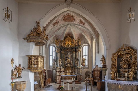 Chancel of the parish church Mariae Heimsuchung 15th century, baroqueised in the 18th century,